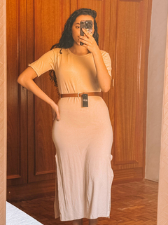 Vestido midi de malha