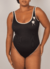 Swimsuit Concha - Preto - Ribbed BIO - Ph Praia | Monte Seu Biquíni