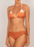 Top Paula Cores Tangerina and Bottom Simone Caramel Ribbed BIO - Bikini