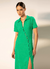 Vestido Vivian - Verde Vintage - Veludo Shine - comprar online