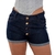 Kit 10 Shorts Feminino Jeans Escuro Short com Barra Premium Exclusivo