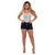 Kit 05 Shorts Feminino Jeans Escuro Short com Barra Premium Lançamento! - comprar online