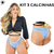 Kit 3 Calcinhas Azul Tanga com Renda Conforto Premium