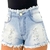 Short Jeans Feminino Premium Da Moda Desfiado