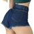 Short Jeans Escuro Feminino Cintura Alta Decotado - comprar online