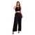 Imagem do Calça Pantalona e Cropped Conjunto Feminino Preto