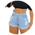 Kit 3 Shorts Jeans Feminino Cintura Alta Modelo Desfiado Promoção - loja online