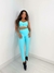 Conjunto Legging Básica Compressão + Top Nina Azul Ártico na internet