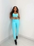 Conjunto Legging Básica Compressão + Top Nina Azul Ártico - Maromba moda fitness