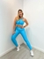 Legging Básica Compressão + Top Eva Azul Capri