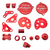 Kit (16) Peças Anodizadas CRF230F Vermelho