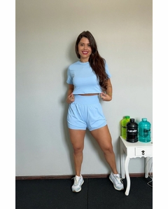 Conjunto Short Duplo com Cropped Kelly - comprar online