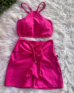 Conjunto Short Empina com Amarração Frontal Girafit Extra