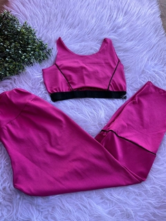 Conjunto Calça Viés Perna Plus Extra Fitness - Girafit