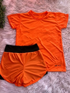 Conjunto Short Duplo e Camiseta Dry Fit Girafit na internet