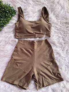 Conjunto Short Canelado Chrome Praia na internet