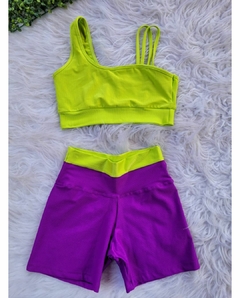 Conjunto Short Aveludado Bicolor Luna Dany na internet