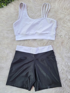 Conjunto Short Aveludado Bicolor Luna Dany - comprar online