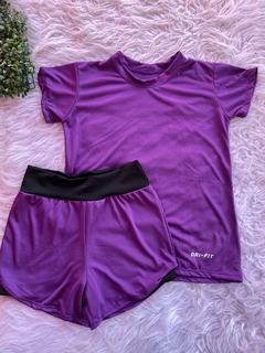 Conjunto Short Duplo e Camiseta Dry Fit Girafit - Girafit