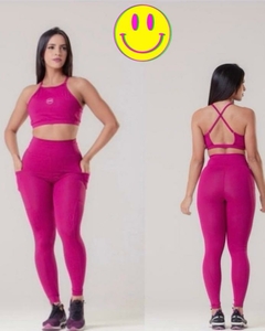 Conjunto Calça com Bolso Top Cruzado Ai Cross Lavinia