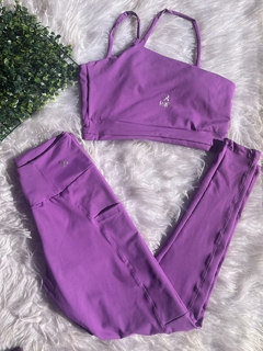 Conjunto Calça com Bolso Top Nula Manga Alça Fina Kelly - Girafit