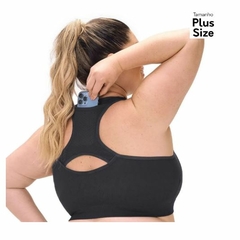 Top Fitness Nadador com Bojo Removível Jacquard Colmeia Plus Zee Rucci - comprar online