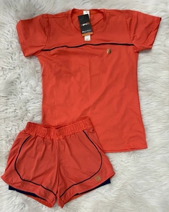 Imagem do Conjunto Short Duplo com Camiseta Proteção UV 281 Time Fit