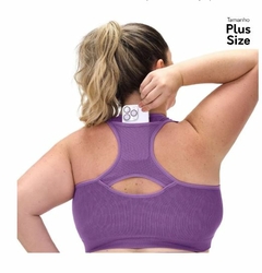 Top Fitness Nadador com Bojo Removível Jacquard Colmeia Plus Zee Rucci - Girafit