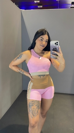 Conjunto Short Canelado com Top Nadador Cecilia na internet