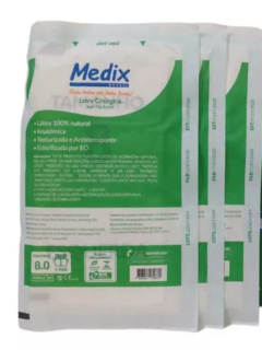 Luva cirúrgica de látex sem pó - 8.0 Medix