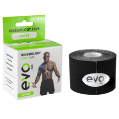 Kinesio Tape Evo Sport Preta 5 cmx5 m