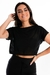 Blusinha Cropped Preto Tomara que Caia Transparente Com Cropped | REF: LX291