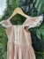 Vestido Rosa Com Babado Branco - comprar online