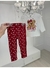 Conjunto Manga Longa Kids 2 pçs Off White/Vermelho Ursinho - comprar online