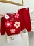 Conjunto Moletom manga Longa Kids Vermelho Flores - comprar online