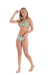 Conjunto Bikini Cortininha + Calcinha Floral Verde Com Proteção UV - comprar online