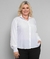 Camisa Social | Plus Size | Manga longa | Branca | Microfibra