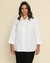 Camisa Social | Plus Size | Manga 3/4 | Branca | Microfibra