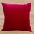 Imagem do Capa de Almofada Luxo em Suede Veludo Premium - Cor Vermelho Texturizada - 40x40 Com Zíper para Decoração