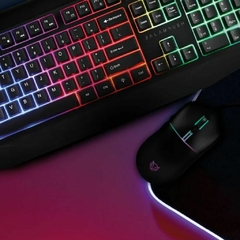 KIT TECLADO LED + MOUSE USB NEGRO - comprar en línea