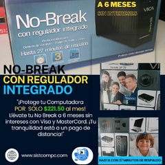 NO BREAK VICA STAMINA 500VA/300W CON REGULADOR Y SUPRESOR DE PICOS...