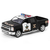 Miniatura Chevrolet Silverado 2014 Kinsmart 1/46 Metal e Fricção Police Militar Preto