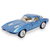 Miniatura Corvette Sting Ray 1963 Kinsmart 1/36 Metal e Fricção Azul.