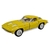 Miniatura Corvette Sting Ray 1963 Kinsmart 1/36 Metal e Fricção Amarelo.