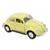 Miniatura Fusca 1967 Kinsmart 1:32 Metal e Fricção Amarelo Claro