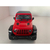 Miniatura Jeep Wrangler 2018 Kinsmart 1/34 Metal e Fricção Vermelho teto Preto