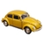 Miniatura Fusca 1967 RMZ 1/32 Metal e Fricção Amarelo Dourado Fosco