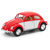 Miniatura Fusca 1967 Kinsmart 1/32 Metal e Fricção Vermelho/Branco