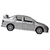 Miniatura Mitsubishi Lancer Evolution VII Kinsmart 1/36 Metal e Fricção Prata na internet