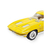 Miniatura Corvette Sting Ray 1963 Kinsmart 1/36 Metal e Fricção Amarelo.